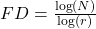 FD = \frac{\log(N)}{\log(r)}